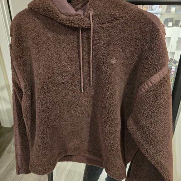 Adidas Women's Premium Essentials Hoodie Shadow Brown Size XS NEW RARE - Picture 5 of 10